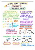 A-LEVEL CHEMISTRY SUMMARY NOTES: TRANSITION ELEMENTS