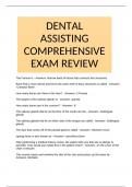 DENTAL ASSISTING COMPREHENSIVE EXAM REVIEW