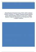 Dental Hygiene Prometric Exam, CSCE, CSCE, 2 Dental Hygiene Prometric 2, Computer Simulated Dental Hygiene Exam, Dental Hygiene Prometric Exam CDCA, Dental Hygiene Computer Simulated Case Test Questions With Complete Solutions