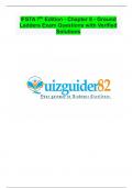 IFSTA 7th Edition - Chapter 8 - Ground  Ladders Exam Questions with Verified  Solutions 