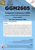 GGH2605 Assignment 2 (COMPLETE ANSWERS) Semester 2 2024 - DUE 10 September 2024