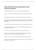  Abyc Revision Exam Questions And Correct Answers.