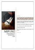 MIP1502 ASSIGNMENT 4 2024 (SEMESTER 2)