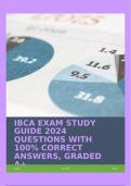 IBCA EXAM STUDY GUIDE 2024 QUESTIONS WITH 100% CORRECT ANSWERS, GRADED A+