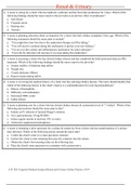 ATI: Targeted Med-Surg - Renal & Urinary Quiz