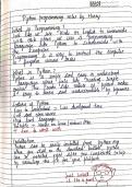 Python Handwritten Notes for students 