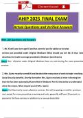 STUDY BUNDLE for AHIP 2025 Final Exam & AHIP 2025 Module 1 to 5 Exam Questions and Verified Answers, 100% Guarantee Pass