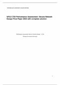 WGU C700 Performance Assessment: Secure Network Design Final Paper 2024 with complete solution