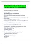 BSNC 5000 Peds Midterm Exam Questions with Correct Answers