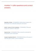 module 1+ cdfm questions and correct answers Separation of Power - ANSWER-What prevents Congress and the President from unilaterally making laws and treaties? Article 1, Section 8 of the Constitution - ANSWER-What give Congress the authority to make laws?