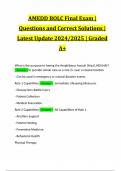 AMEDD BOLC Final Exam | Questions and Correct Solutions | Latest Update 2024/2025 | Graded A+