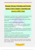 Massage Therapy Principles and Practice Susan G Salvo Chapter 1 Questions and Answers (100% Pass)