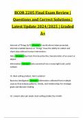 BCOR 2205 Final Exam Review | Questions and Correct Solutions | Latest Update 2024/2025 | Graded A+