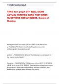 TNCC test prepA TNCC test prepA 9TH REAL EXAM ACTUAL VERIFIED EXAM TEST BANK QUESTIONS AND ANSWERS, Exams of Nursing