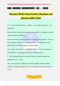 Missouri MPJE Exam Practice Questions and Answers (100% Pass)