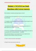 Module 3- NCLEX/Case Study Questions with Correct Answers