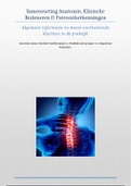 Samenvatting Meestvoorkomende Aandoeningen, Patroonherkenningen & Anatomie in de Fysiotherapiepraktijk