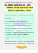 CRIMINAL INVESTIGATIONS MPTC BRIDGE EXAM STUDY GUIDE