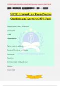 MPTC Criminal Law Exam Practice Questions and Answers (100% Pass)