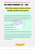 MPTC Police Academy Criminal Law Review Questions with 100% Correct Answers