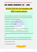 NCLEX NGN Pre-Test Questions with 100% Correct Answers