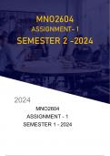 MNO2604 ASSIGNMENT 1  SEM 2 DUE 16 AUGUST 2024