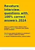 Revature Interview questions with 100- correct answers 2024