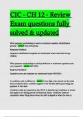 CIC - CH 12 - Review Exam questions fully solved & updated