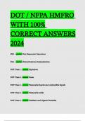 DOT NFPA HMFRO WITH 100- CORRECT ANSWERS 2024