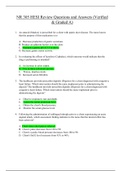 NR 305 HESI Review Questions and Answers (Verified & Graded A)