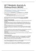 Metabolic diversity and photosynthesis 