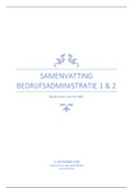 Samenvatting Bedrijfsadministratie 1 & 2 