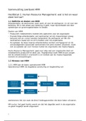 Samenvatting Leerboek HRM Hoofdstuk 1 t/m 4 