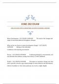 KINE 202 EXAM WITH GUARANTEED ACCURATE ANSWERS |VERIFIED