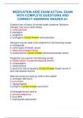 MEDICATION AIDE EXAM WITH COMPLETE QUESTIONS AND CORRECT ANSWERS GRADED A+