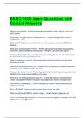 BSNC 1020 Exam Questions with Correct Answers