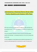 Administering a Cleansing Enema (clincal skills) Practice Questions and Answers (100% Pass)