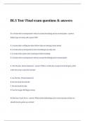 BLS Test Final exam questions & answers.