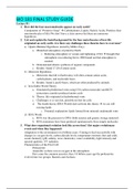 BIO 181 FINAL STUDY GUIDE, Latest complete guide (fall 2019/2020)