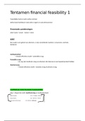 Samenvatting  financial feasibility 1