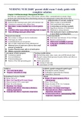 NURSING NUR 2460C parent child exam 3 study guide with complete solution