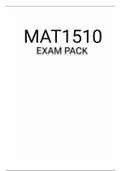 MAT1510 EXAM PACK