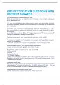 CMC CERTIFICATION QUESTIONS WITH CORRECT ANSWERS