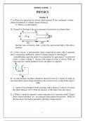 Physics model test papers