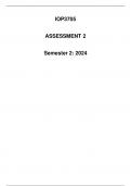 IOP3705 Assessment 2 Semester 2 2024 (Detailed solution)