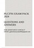 PLC3701 Exam pack 2024(Questions and answers)