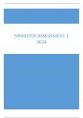 MNM3705   ASSIGNMENT 1 ANSWERS-SEMESTER 2 (2024) STUDY GUIDE & BOOKS USED) Whatsapp //wa.me/27763468675