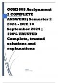 GGH2605 Assignment 2 COMPLETE ANSWERS) Semester 2 2024 - DUE 10 September 2024 ; 100% TRUSTED Complete, trusted solutions and explanations.