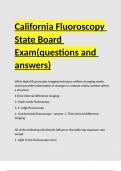 California Fluoroscopy State Board Exam(questions and answers)