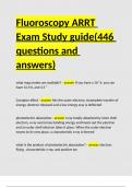 Fluoroscopy ARRT Exam Study guide(446 questions and answers).